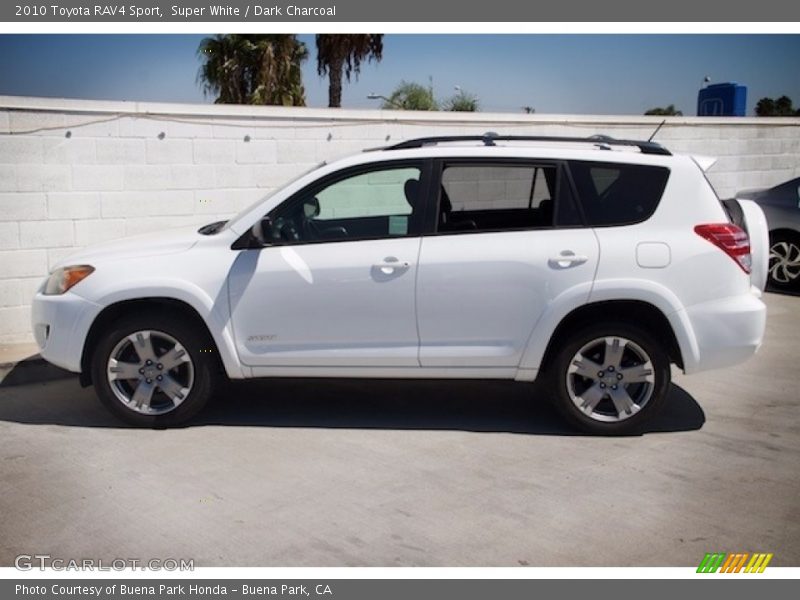 Super White / Dark Charcoal 2010 Toyota RAV4 Sport