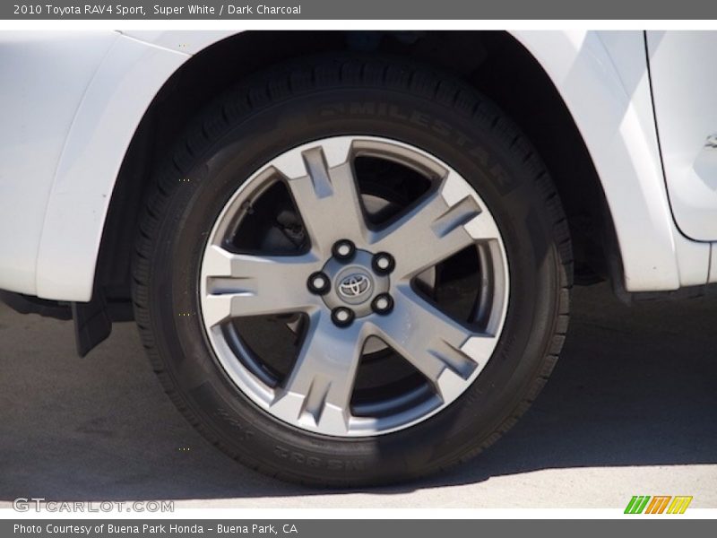 Super White / Dark Charcoal 2010 Toyota RAV4 Sport