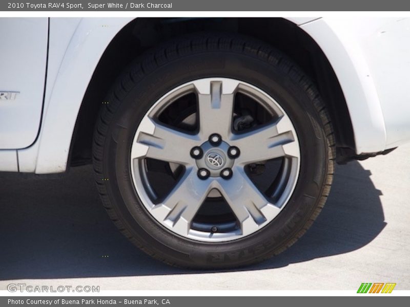 Super White / Dark Charcoal 2010 Toyota RAV4 Sport