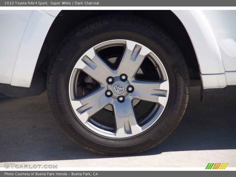 Super White / Dark Charcoal 2010 Toyota RAV4 Sport