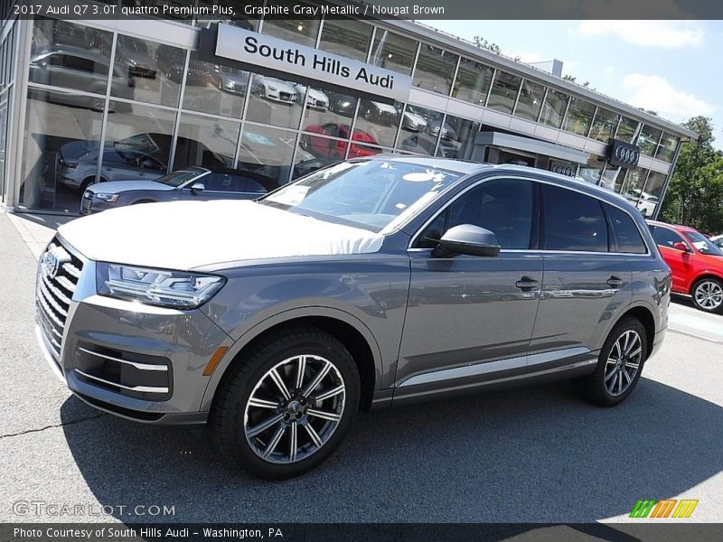 Graphite Gray Metallic / Nougat Brown 2017 Audi Q7 3.0T quattro Premium Plus