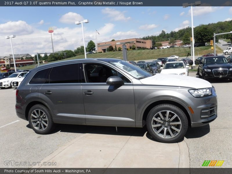 Graphite Gray Metallic / Nougat Brown 2017 Audi Q7 3.0T quattro Premium Plus