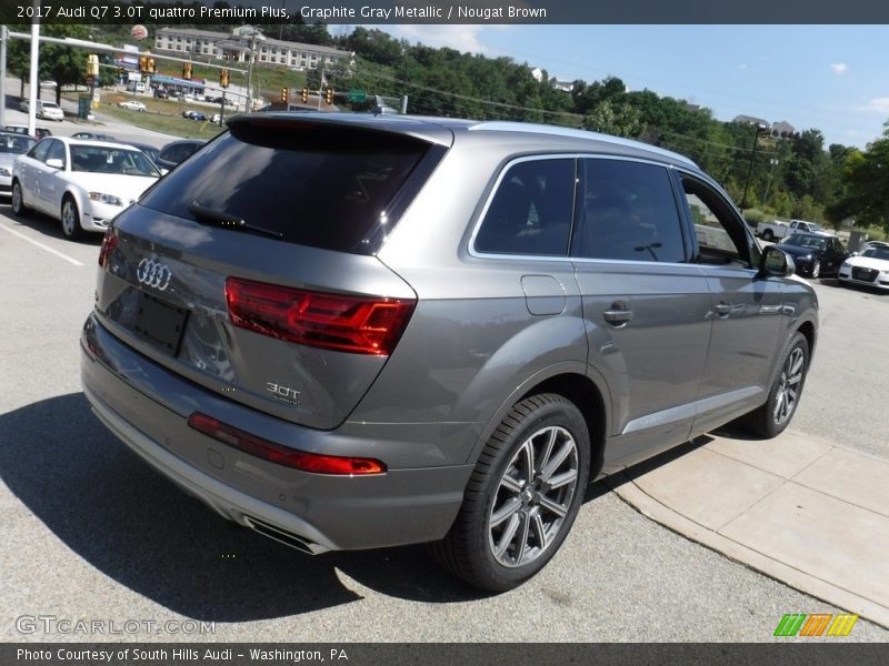 Graphite Gray Metallic / Nougat Brown 2017 Audi Q7 3.0T quattro Premium Plus
