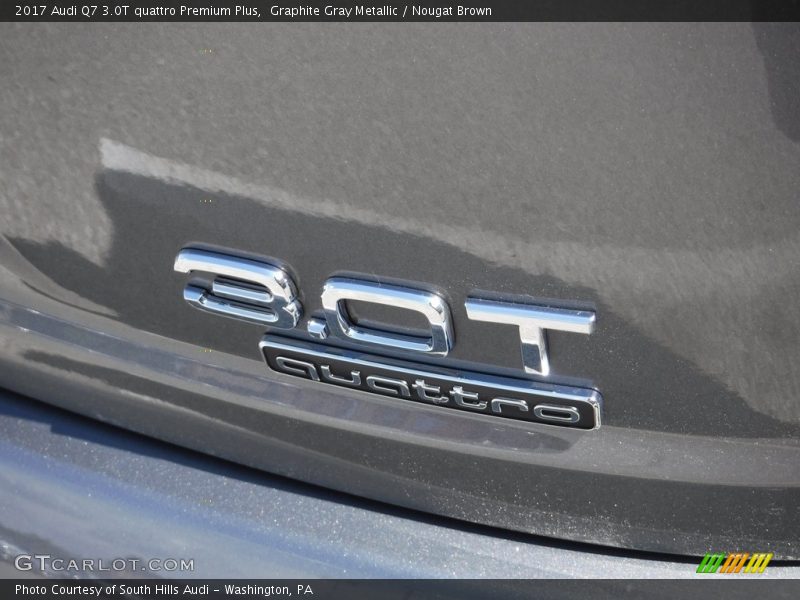 Graphite Gray Metallic / Nougat Brown 2017 Audi Q7 3.0T quattro Premium Plus