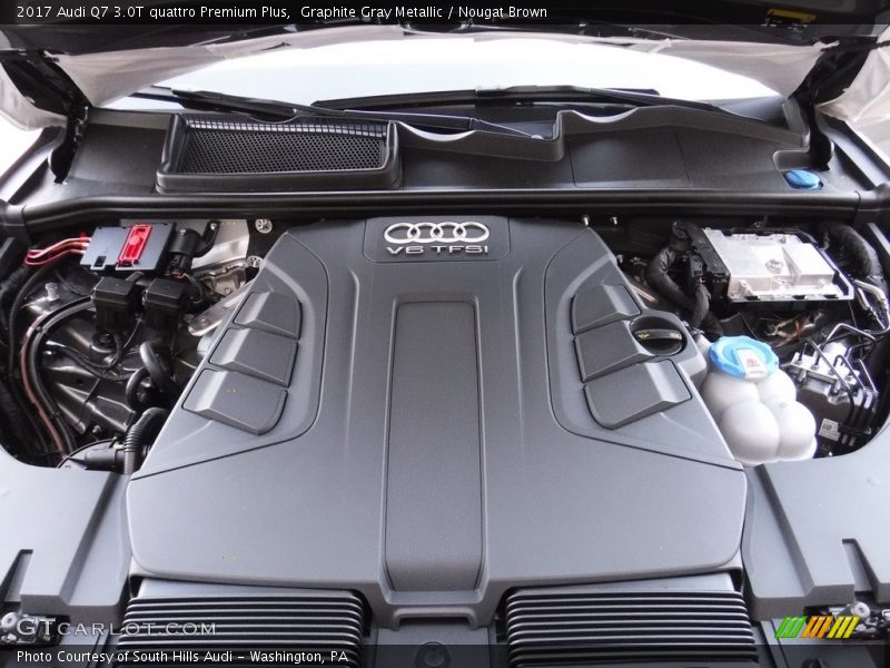 Graphite Gray Metallic / Nougat Brown 2017 Audi Q7 3.0T quattro Premium Plus