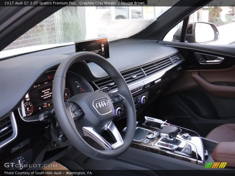 Graphite Gray Metallic / Nougat Brown 2017 Audi Q7 3.0T quattro Premium Plus