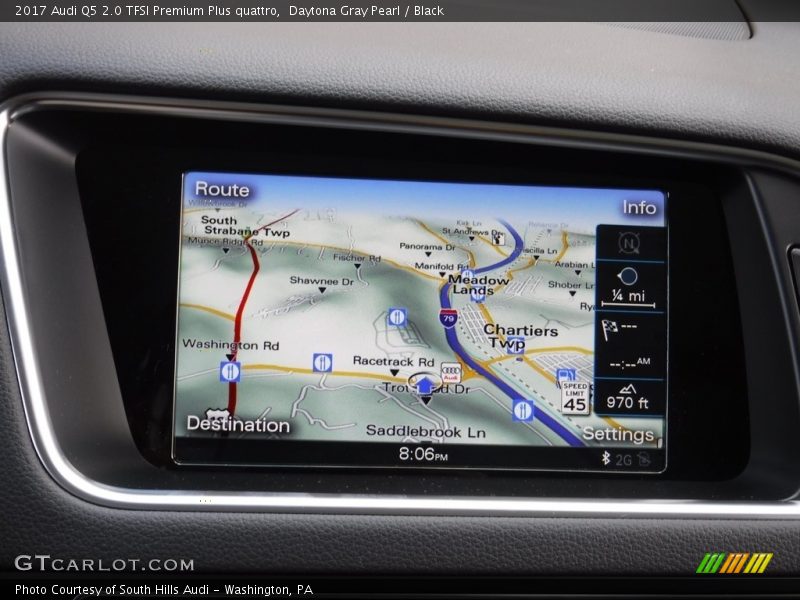 Daytona Gray Pearl / Black 2017 Audi Q5 2.0 TFSI Premium Plus quattro