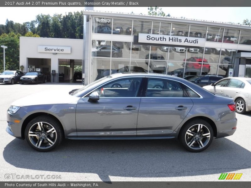 Monsoon Gray Metallic / Black 2017 Audi A4 2.0T Premium Plus quattro