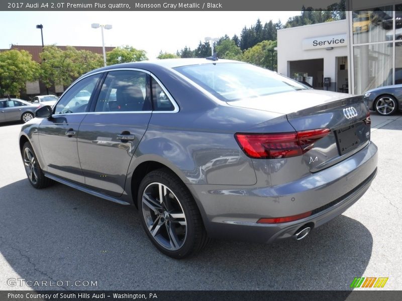 Monsoon Gray Metallic / Black 2017 Audi A4 2.0T Premium Plus quattro