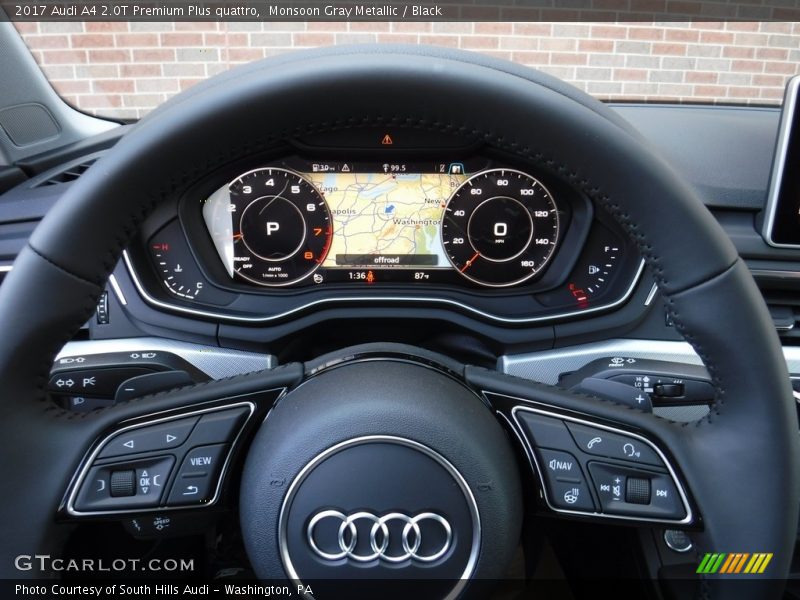 Monsoon Gray Metallic / Black 2017 Audi A4 2.0T Premium Plus quattro
