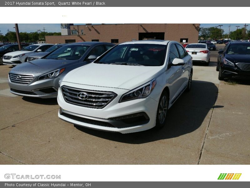 Quartz White Pearl / Black 2017 Hyundai Sonata Sport