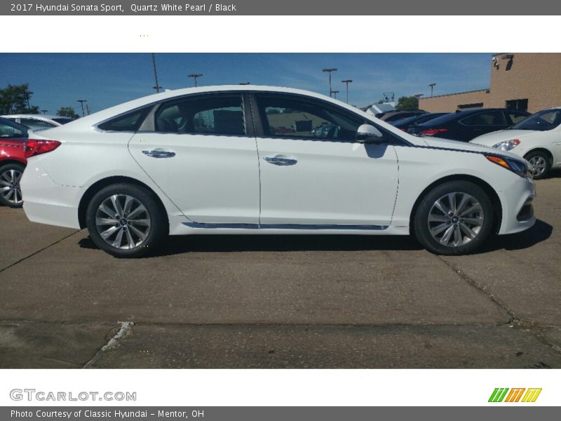 Quartz White Pearl / Black 2017 Hyundai Sonata Sport
