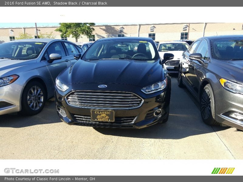 Shadow Black / Charcoal Black 2016 Ford Fusion SE AWD