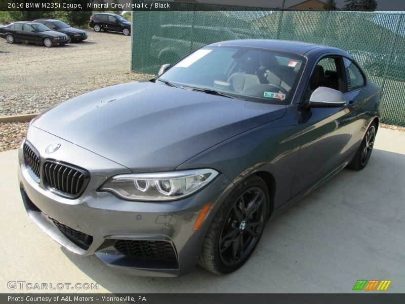 Mineral Grey Metallic / Black 2016 BMW M235i Coupe