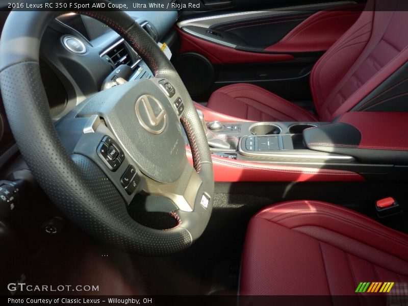 Ultra White / Rioja Red 2016 Lexus RC 350 F Sport AWD Coupe