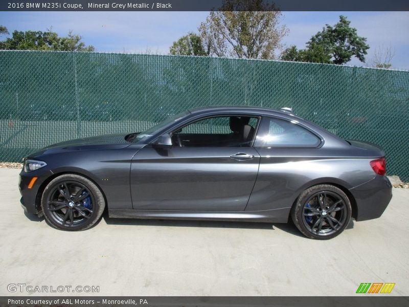 Mineral Grey Metallic / Black 2016 BMW M235i Coupe