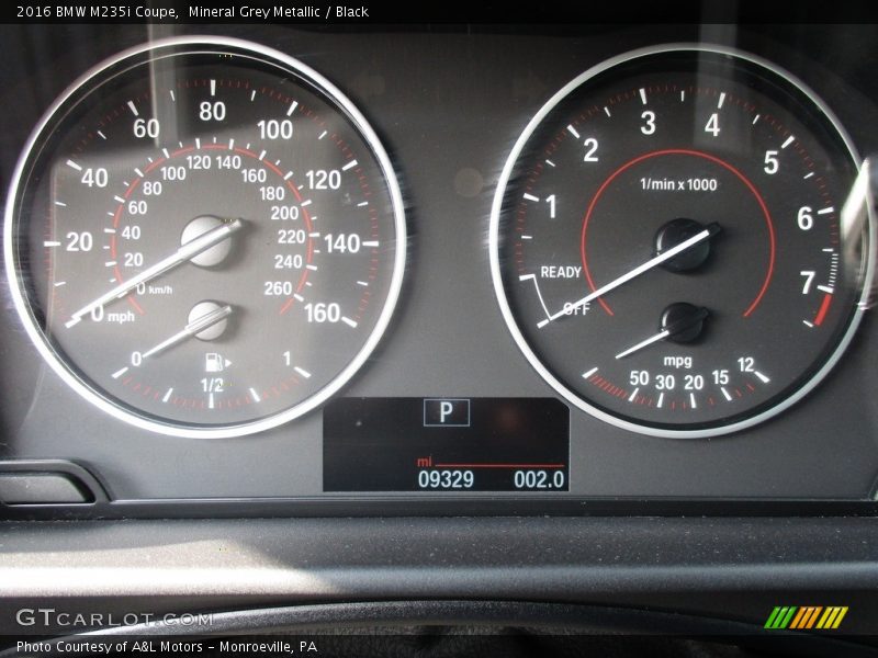 Mineral Grey Metallic / Black 2016 BMW M235i Coupe
