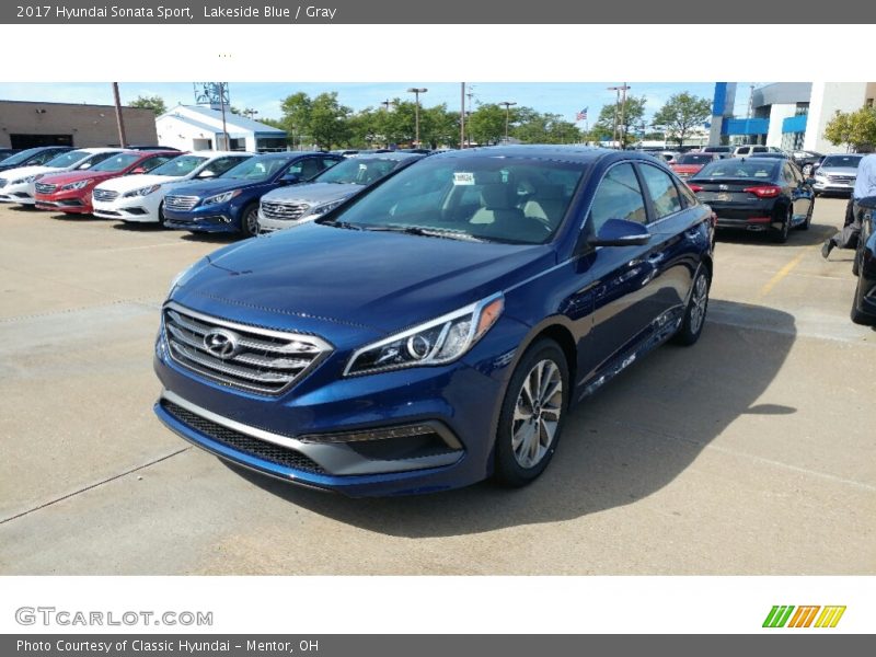 Lakeside Blue / Gray 2017 Hyundai Sonata Sport