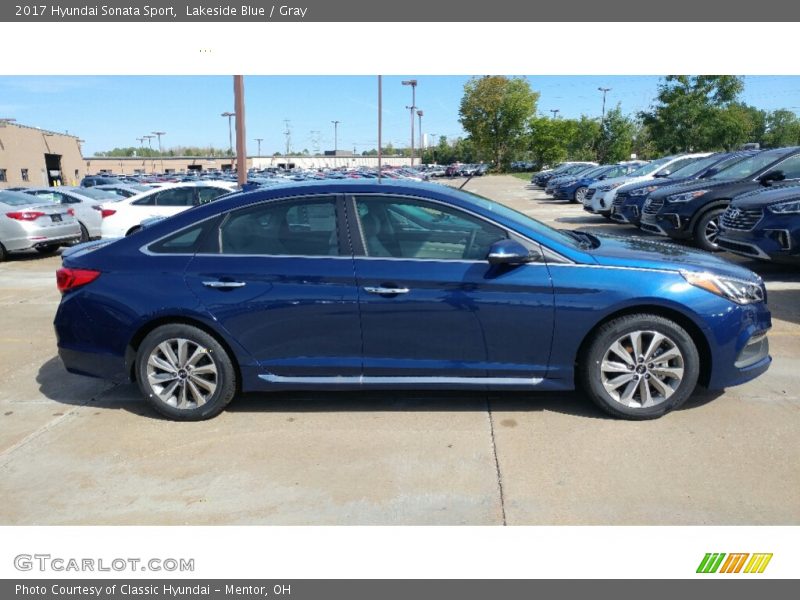 Lakeside Blue / Gray 2017 Hyundai Sonata Sport
