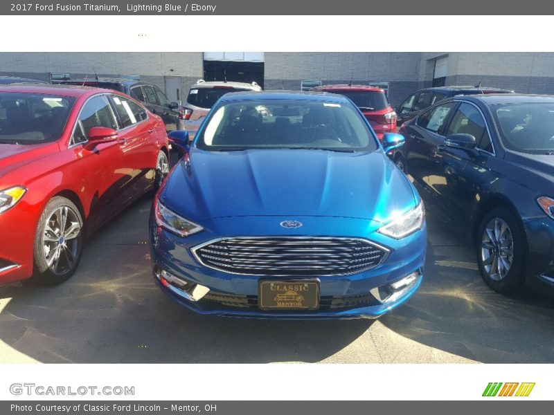 Lightning Blue / Ebony 2017 Ford Fusion Titanium