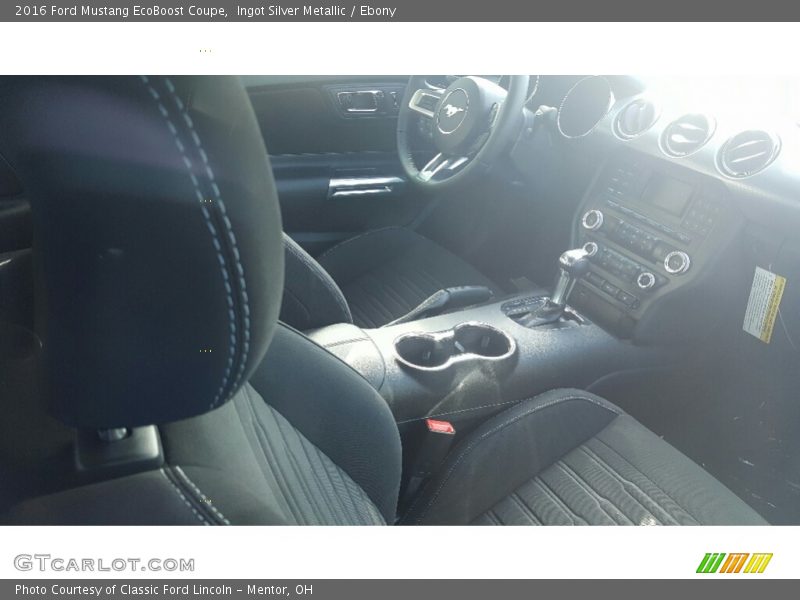 Ingot Silver Metallic / Ebony 2016 Ford Mustang EcoBoost Coupe
