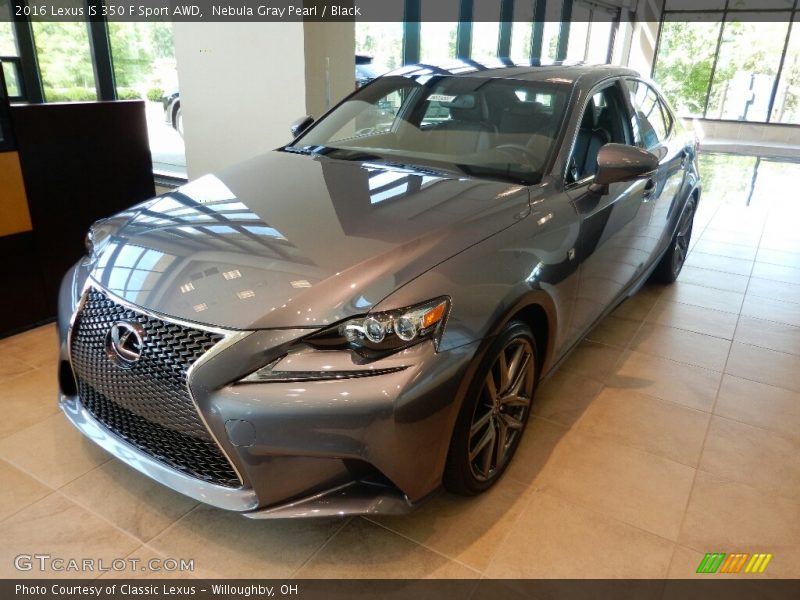 Nebula Gray Pearl / Black 2016 Lexus IS 350 F Sport AWD