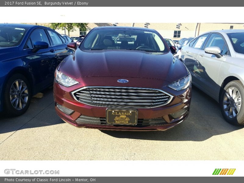 Burgundy Velvet / Ebony 2017 Ford Fusion SE