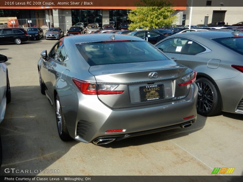Atomic Silver / Black 2016 Lexus RC 200t Coupe