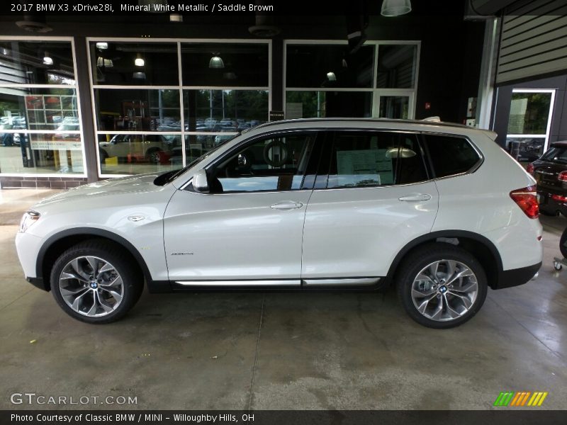 Mineral White Metallic / Saddle Brown 2017 BMW X3 xDrive28i