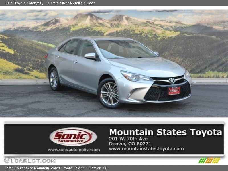 Celestial Silver Metallic / Black 2015 Toyota Camry SE
