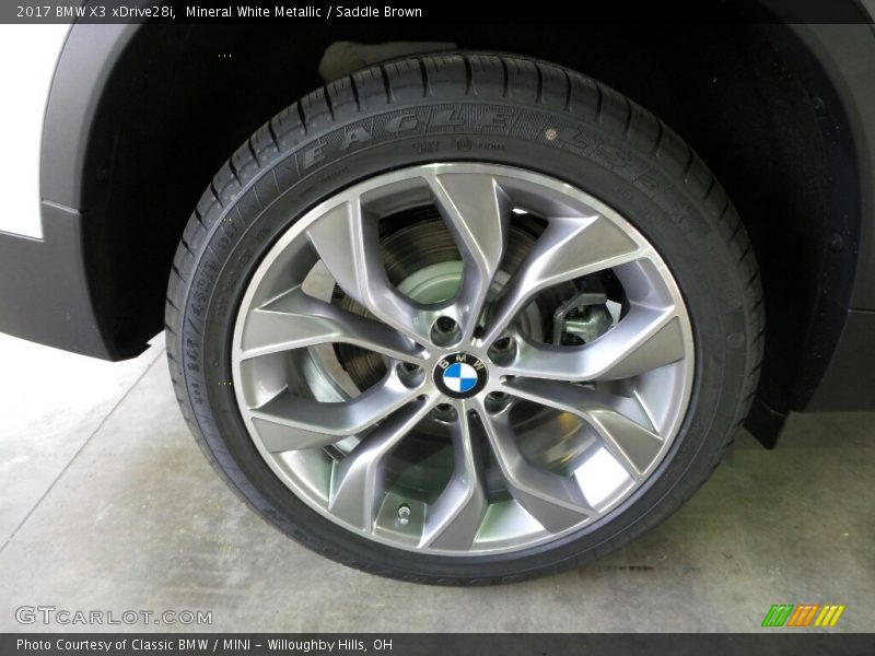Mineral White Metallic / Saddle Brown 2017 BMW X3 xDrive28i
