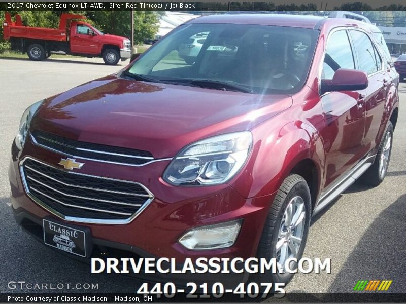 Siren Red Tintcoat / Jet Black 2017 Chevrolet Equinox LT AWD