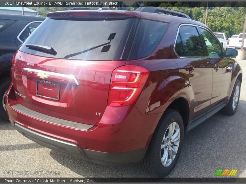 Siren Red Tintcoat / Jet Black 2017 Chevrolet Equinox LT AWD