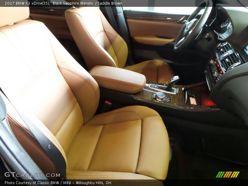 Black Sapphire Metallic / Saddle Brown 2017 BMW X3 xDrive35i