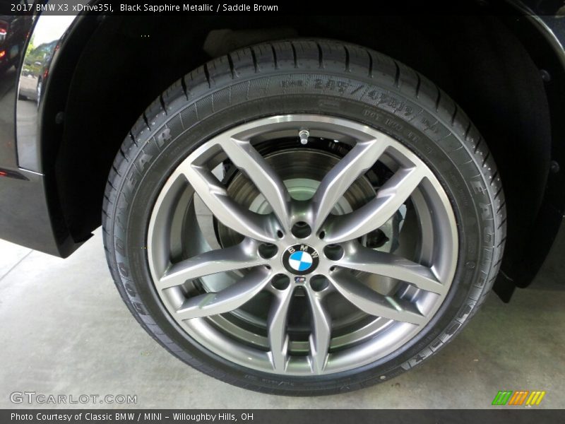 Black Sapphire Metallic / Saddle Brown 2017 BMW X3 xDrive35i