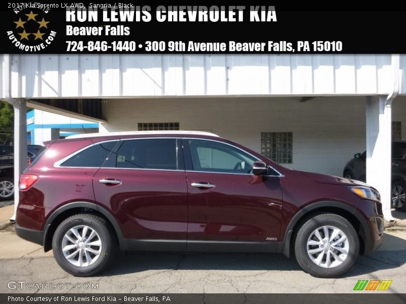 Sangria / Black 2017 Kia Sorento LX AWD