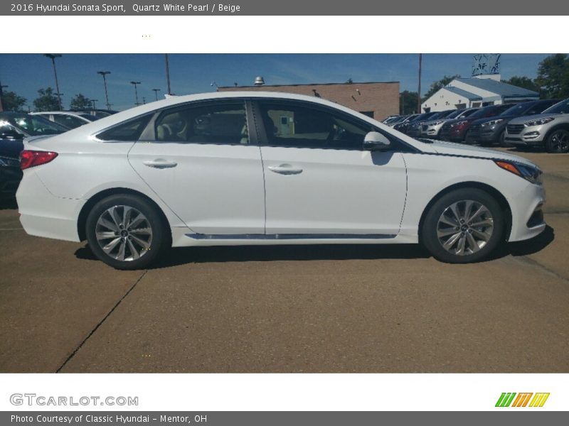 Quartz White Pearl / Beige 2016 Hyundai Sonata Sport