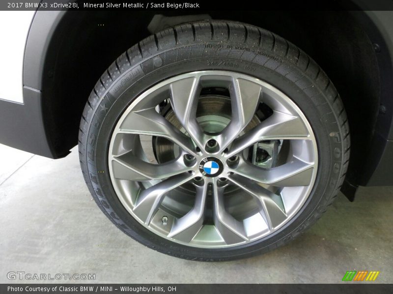 Mineral Silver Metallic / Sand Beige/Black 2017 BMW X3 xDrive28i