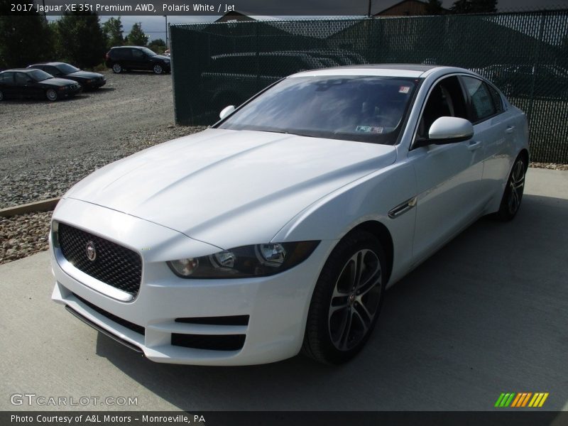 Polaris White / Jet 2017 Jaguar XE 35t Premium AWD
