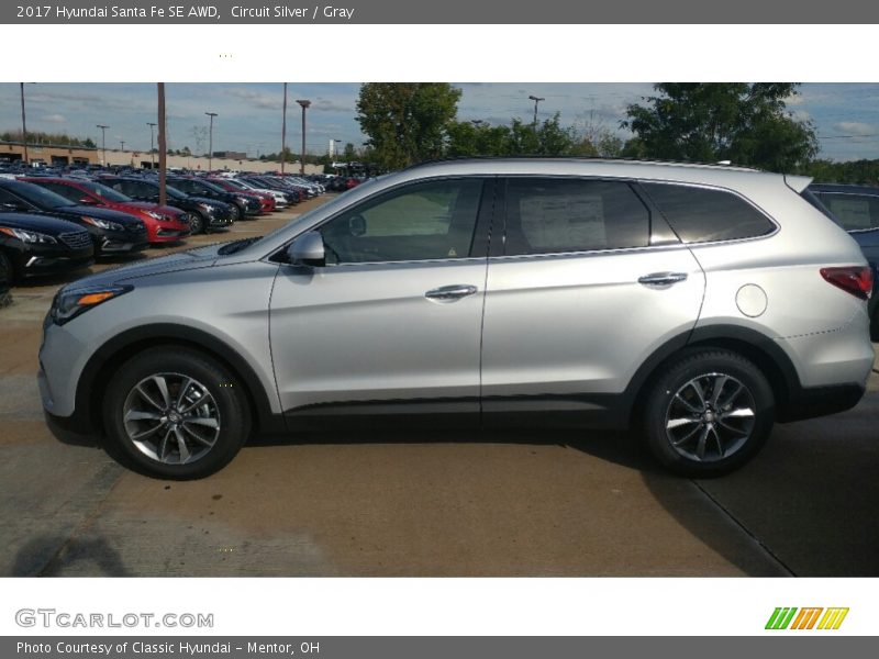 Circuit Silver / Gray 2017 Hyundai Santa Fe SE AWD