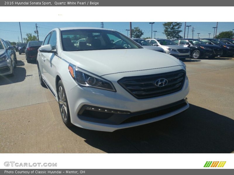 Quartz White Pearl / Beige 2016 Hyundai Sonata Sport