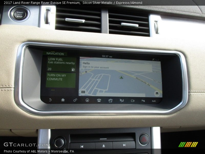 Navigation of 2017 Range Rover Evoque SE Premium