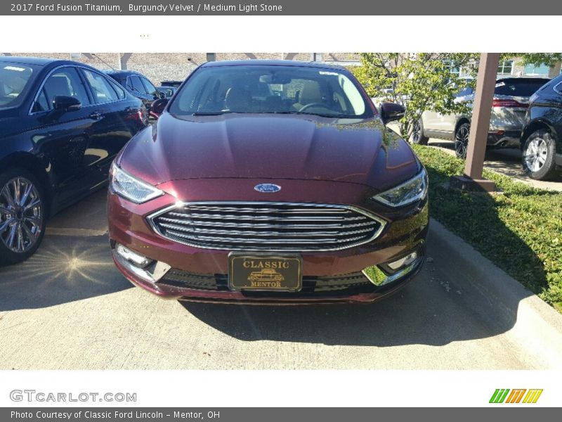 Burgundy Velvet / Medium Light Stone 2017 Ford Fusion Titanium