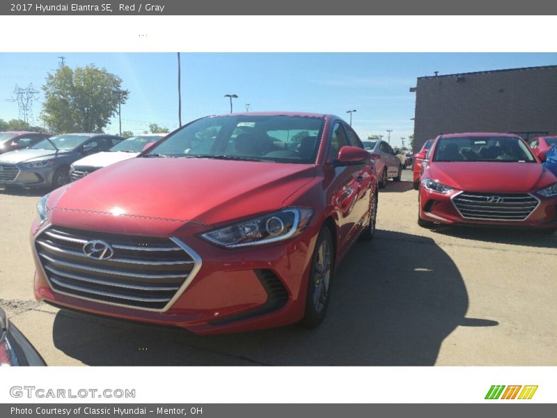 Red / Gray 2017 Hyundai Elantra SE