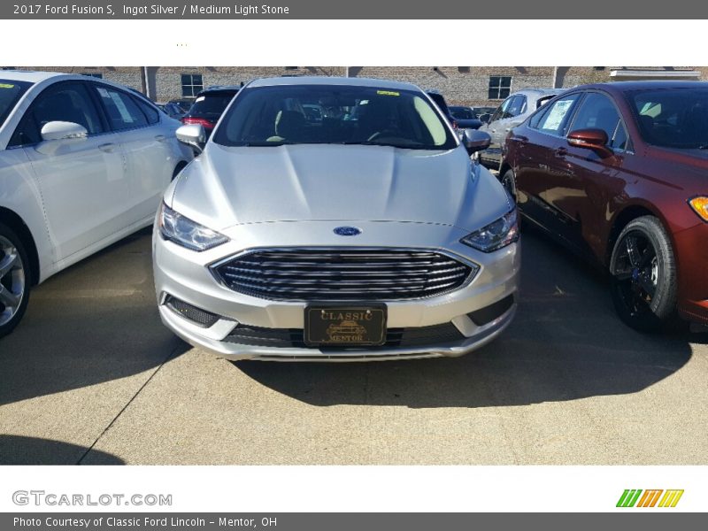 Ingot Silver / Medium Light Stone 2017 Ford Fusion S
