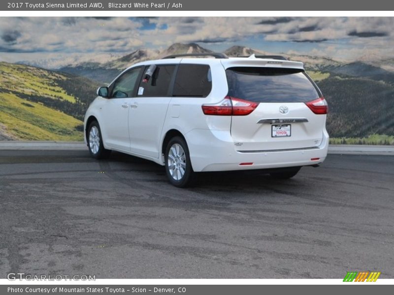 Blizzard White Pearl / Ash 2017 Toyota Sienna Limited AWD