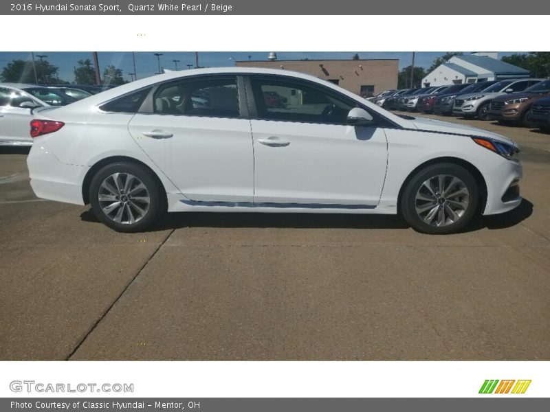 Quartz White Pearl / Beige 2016 Hyundai Sonata Sport