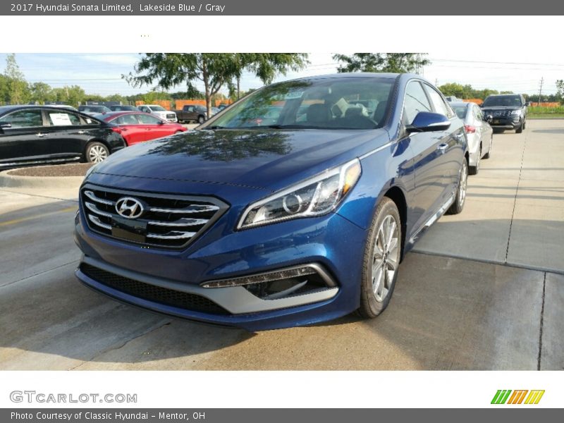 Lakeside Blue / Gray 2017 Hyundai Sonata Limited