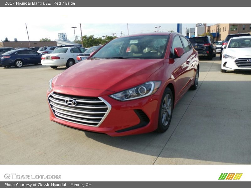 Red / Beige 2017 Hyundai Elantra SE