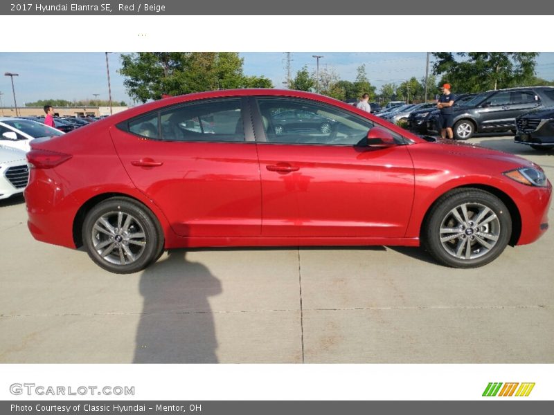 Red / Beige 2017 Hyundai Elantra SE